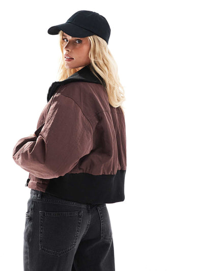 Petite Rib Collar Casual Jacket