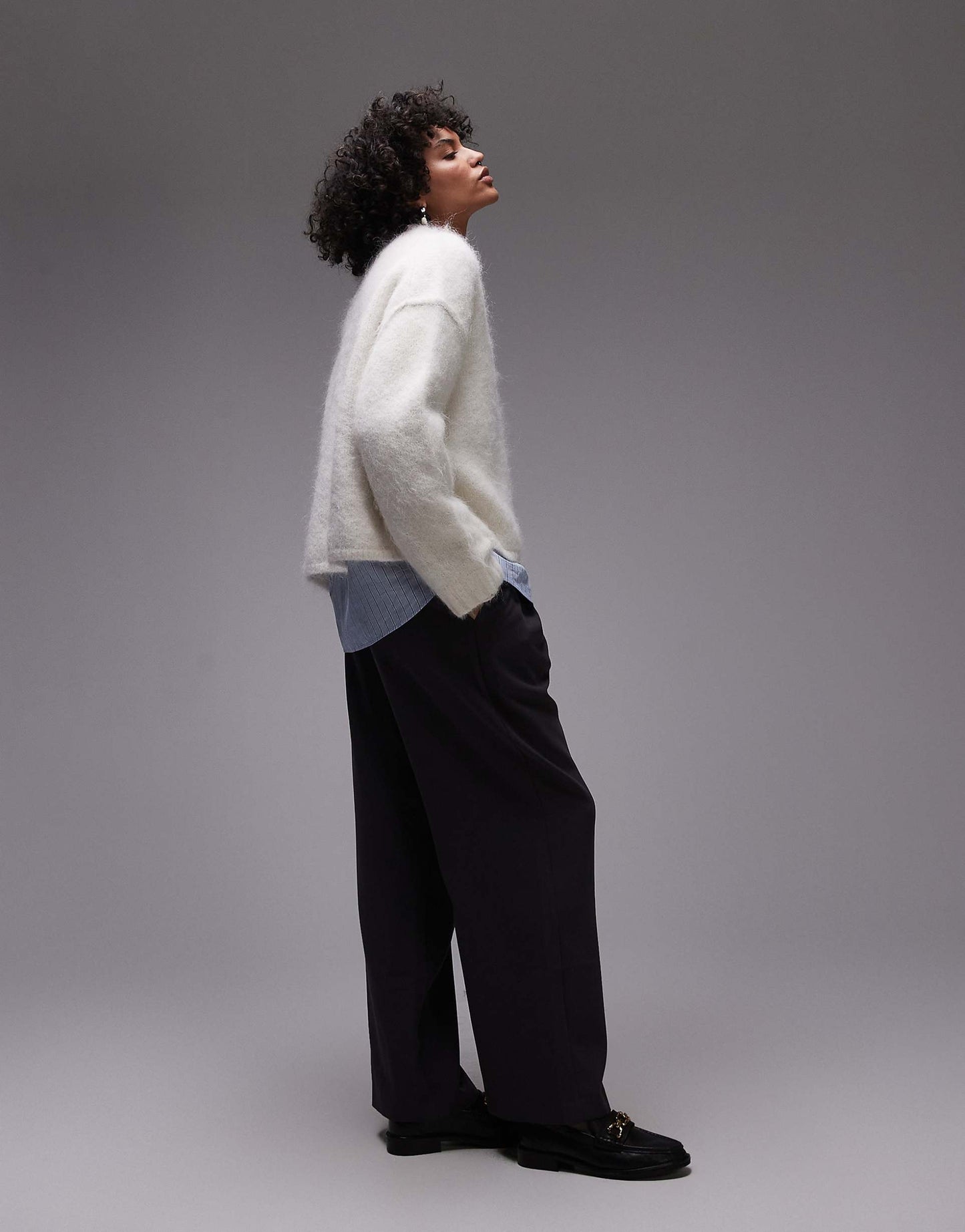 Knitted Premium Alpaca Crew Neck Boxy Jumper