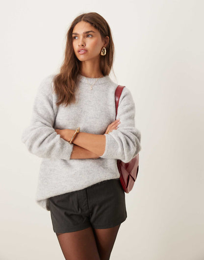 Relaxed Fit Jumper With Volume Sleeve