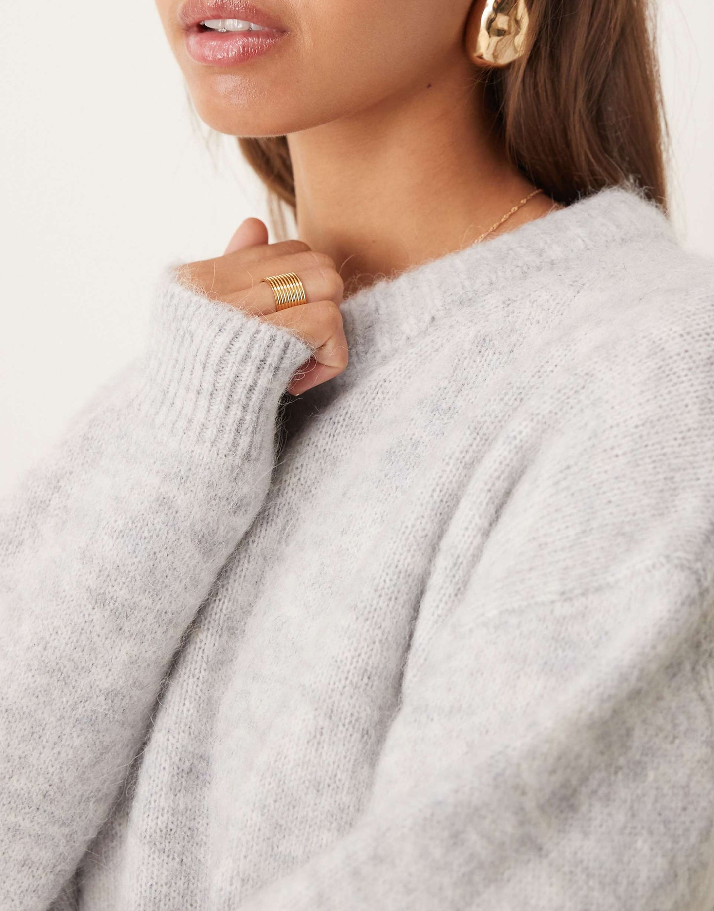 Relaxed Fit Jumper With Volume Sleeve