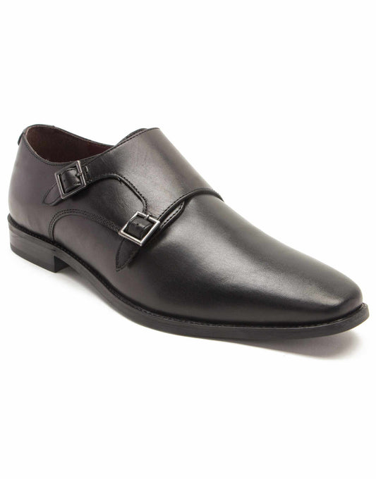 Fetz Twin Strap Monk Formal Leather Shoe