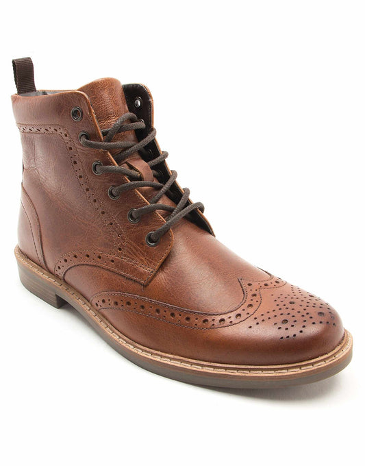 Dixon Formal Ankle Brogue Leather Boots