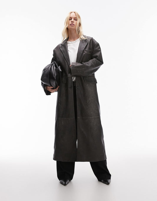 Premium Real Leather Coat