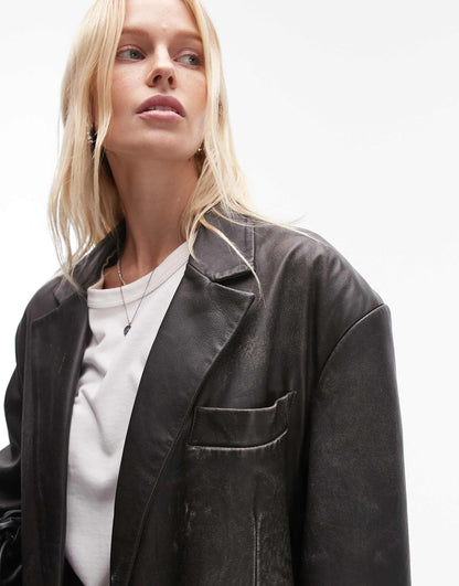 Premium Real Leather Coat