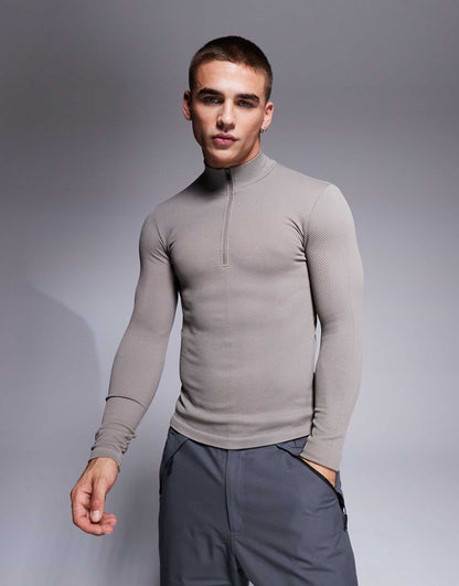 Ski Seamless Thermal Base Layer 1/4 Zip Top
