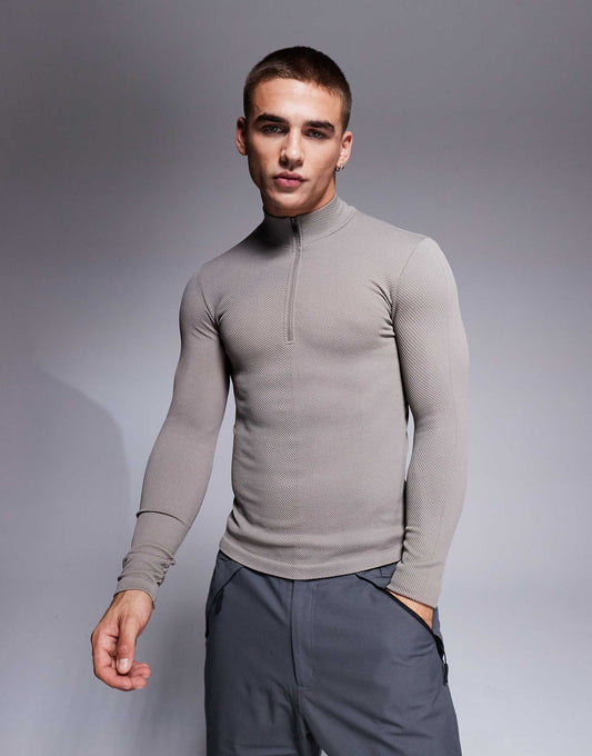Ski Seamless Thermal Base Layer 1/4 Zip Top
