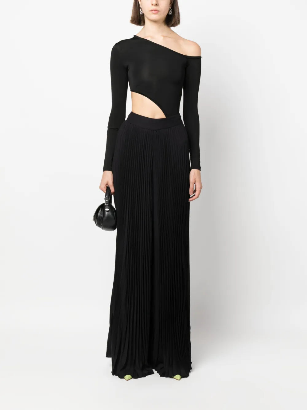 Copen Pleated High-Waist Palazzo Trousers