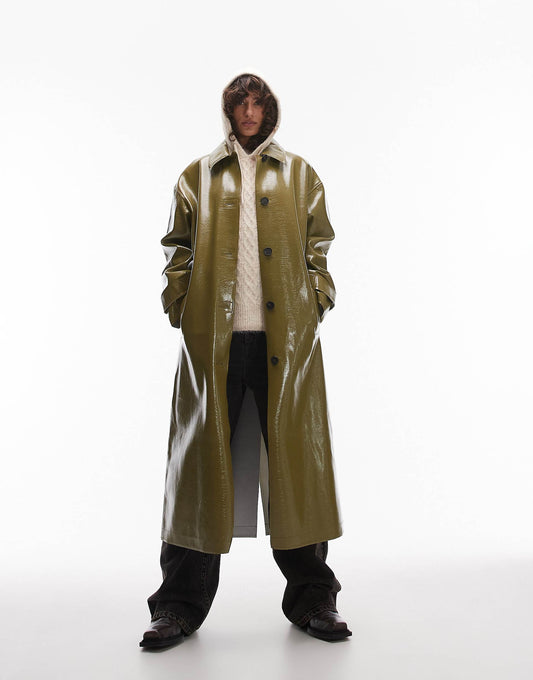 Vinyl Long Coat