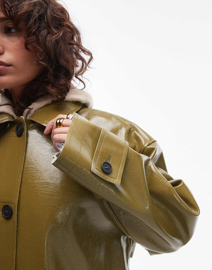 Vinyl Long Coat