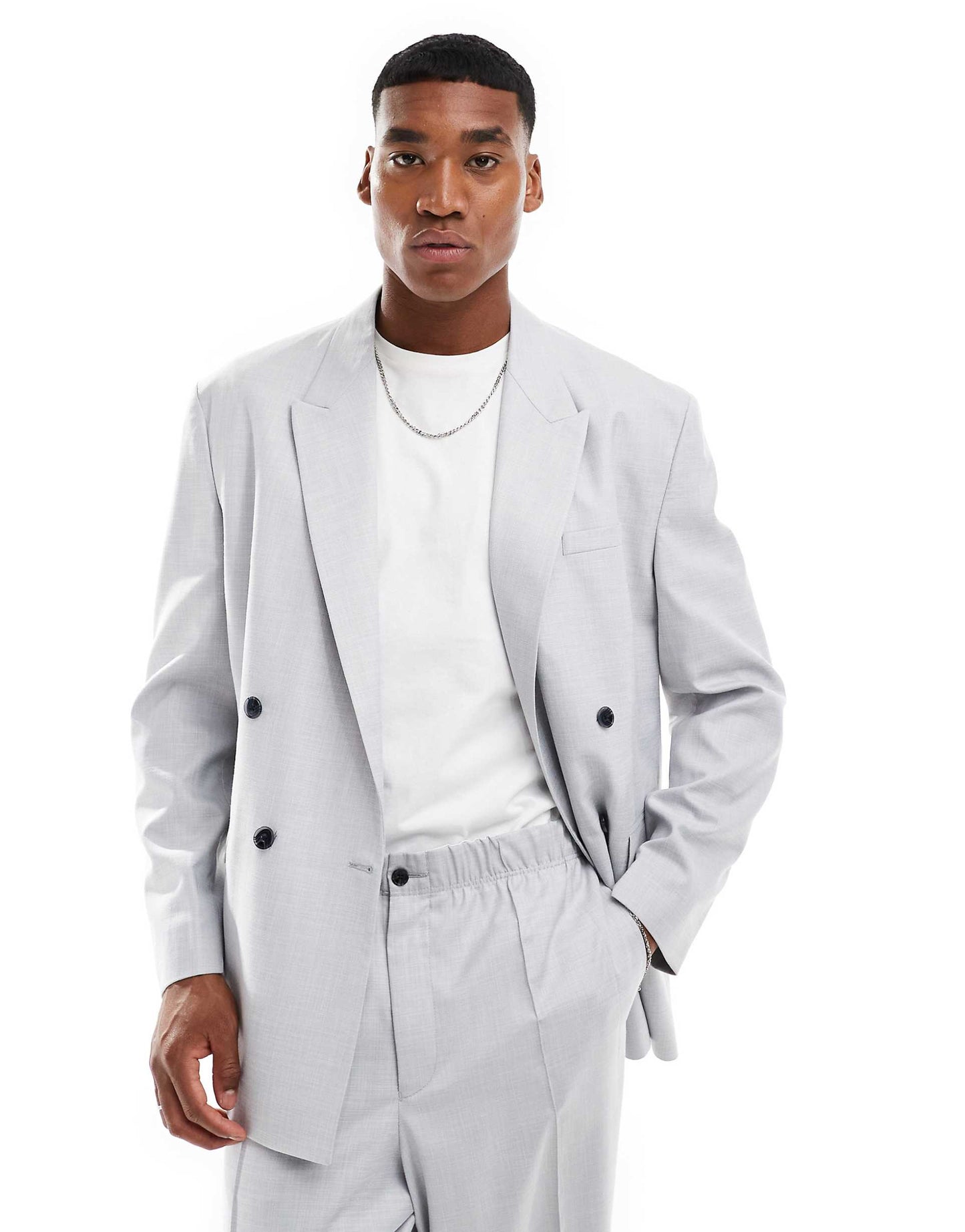 Double Breasted Relaxed Suit Jacket