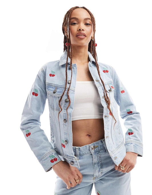 Rider All Over Cherries Denim Jacket