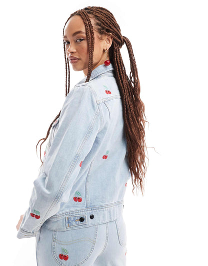 Rider All Over Cherries Denim Jacket