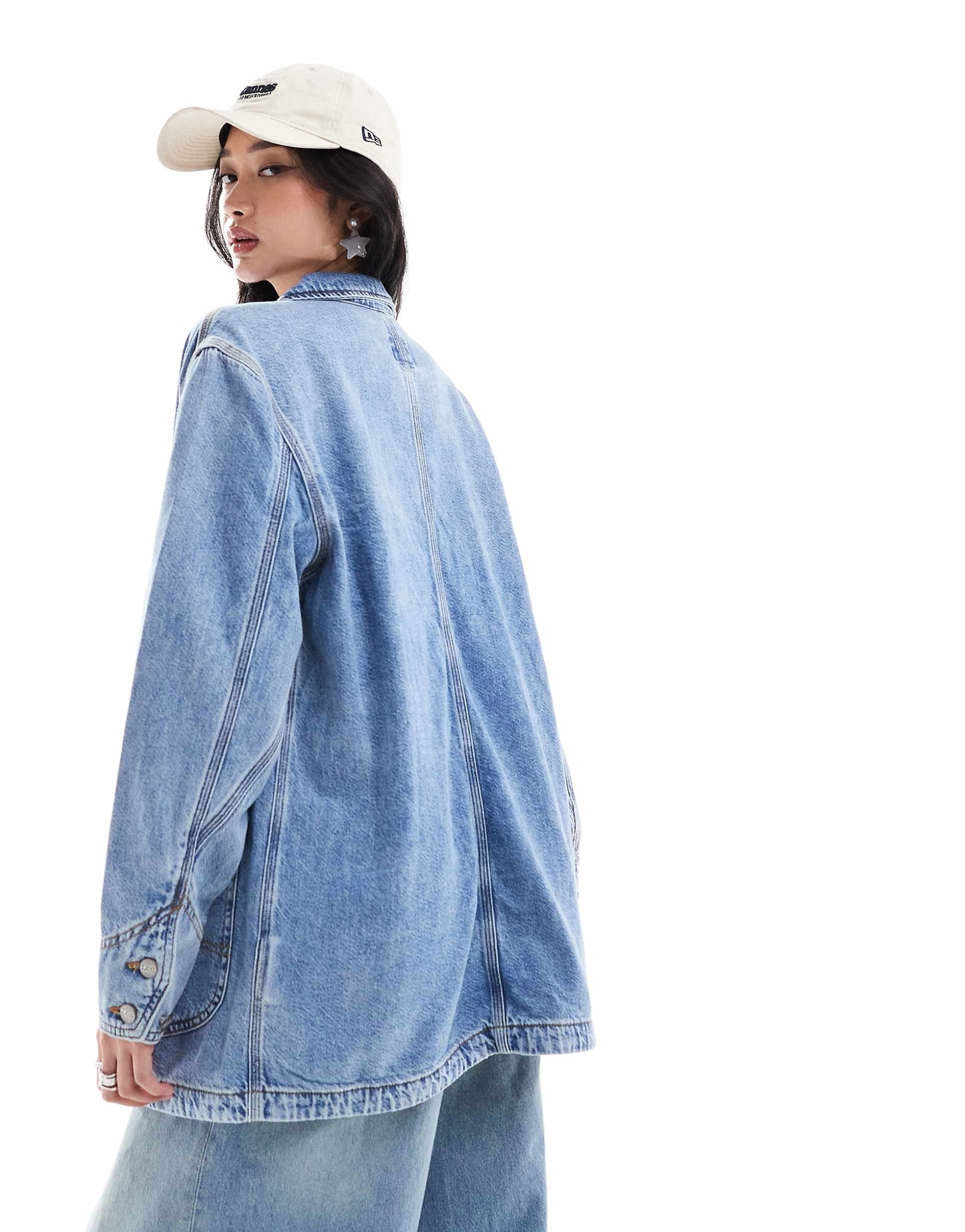 Workwear Label Denim Chore Coat