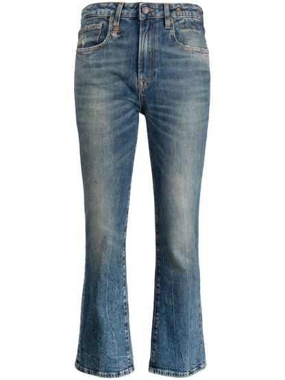 Low-Rise Flared Jeans