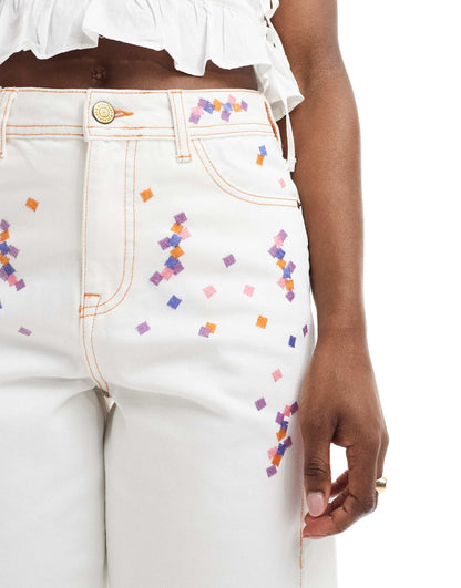 Checks Denim Pants