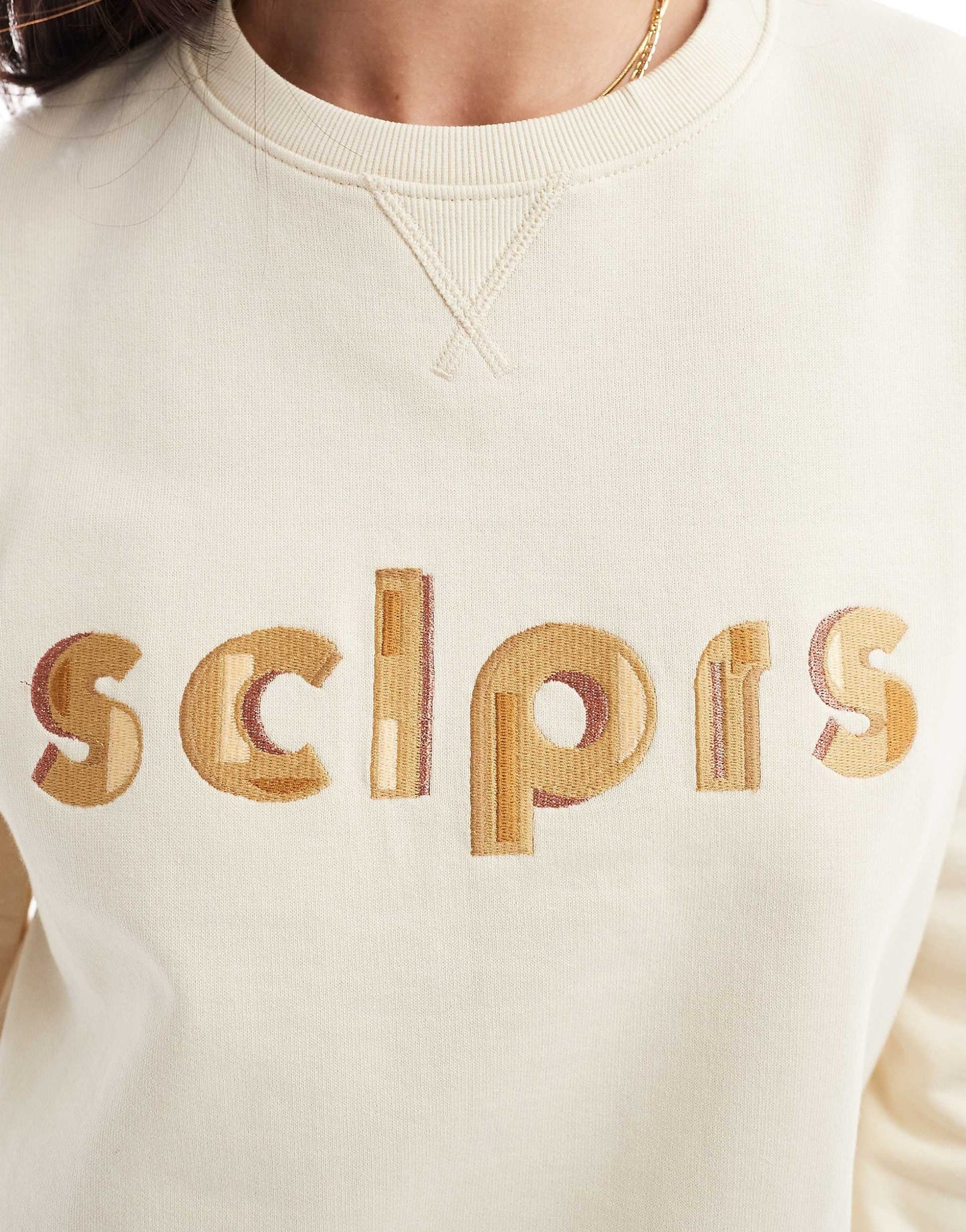 Embossed Letters Sweater