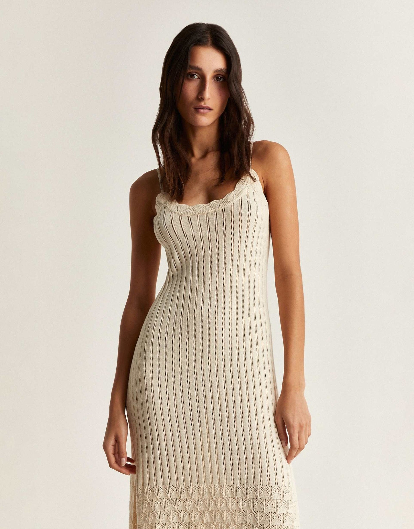Pointelle Knit Dress