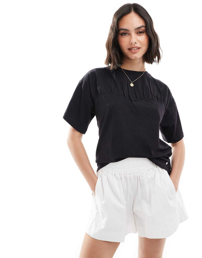 Gathered Chest T-Shirt