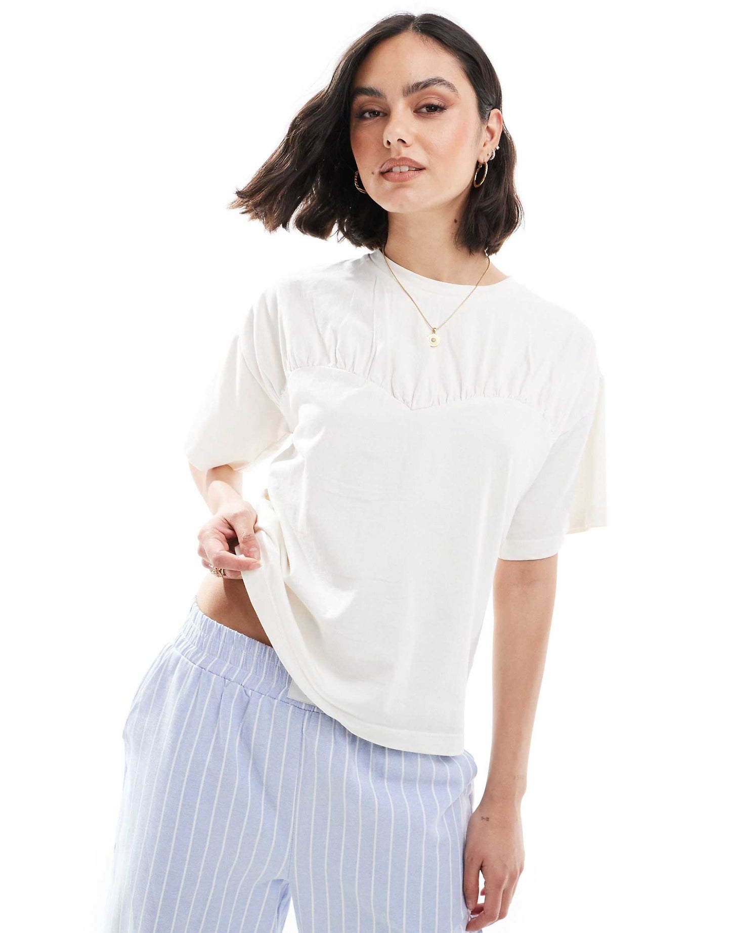 Gathered Chest T-Shirt