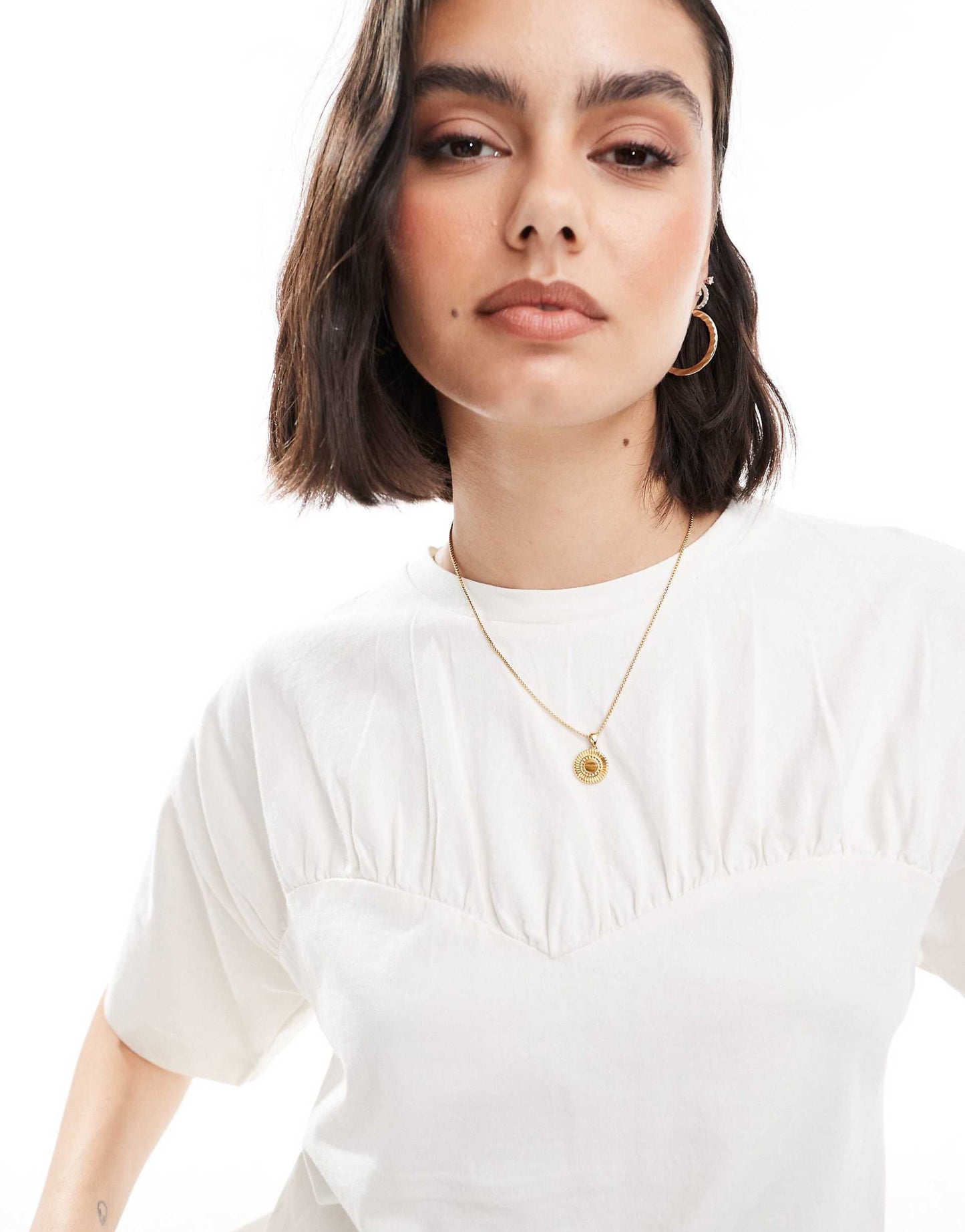 Gathered Chest T-Shirt