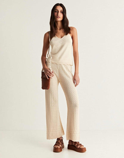 Pointelle Knit Pant