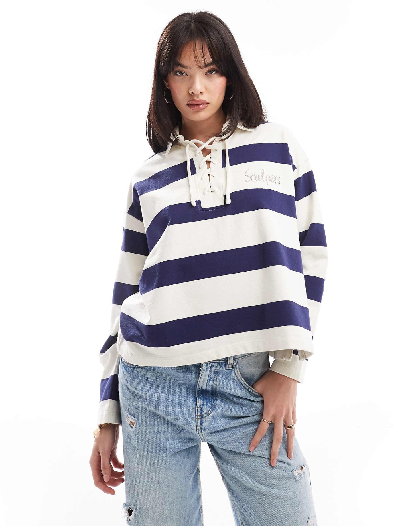 Stripes Polo Sweater