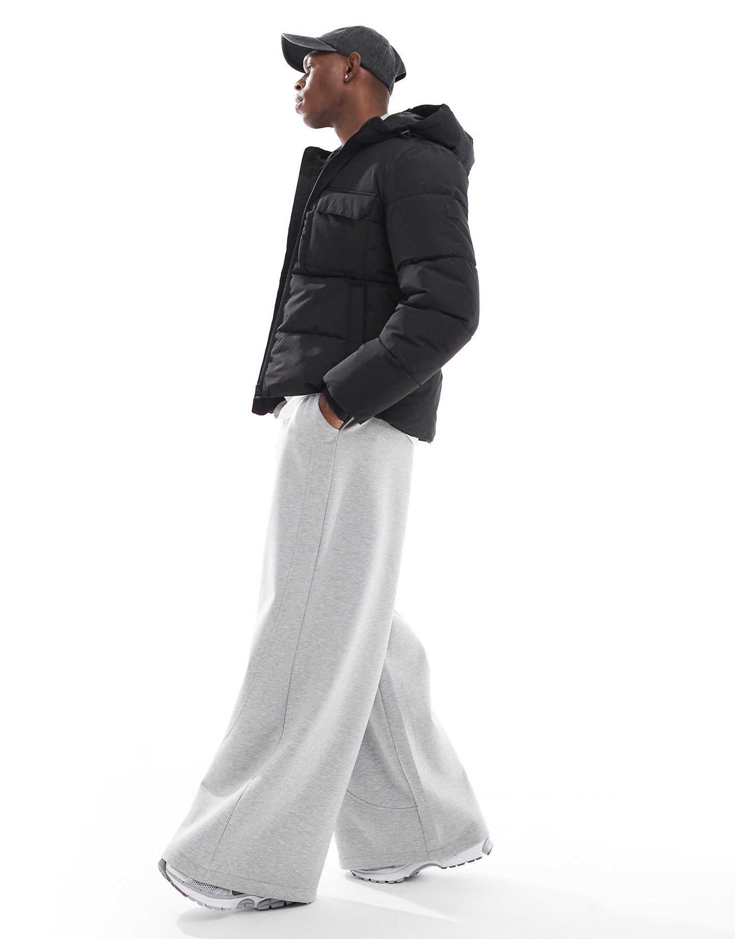Padded Coat With Hood & Utility Pockets