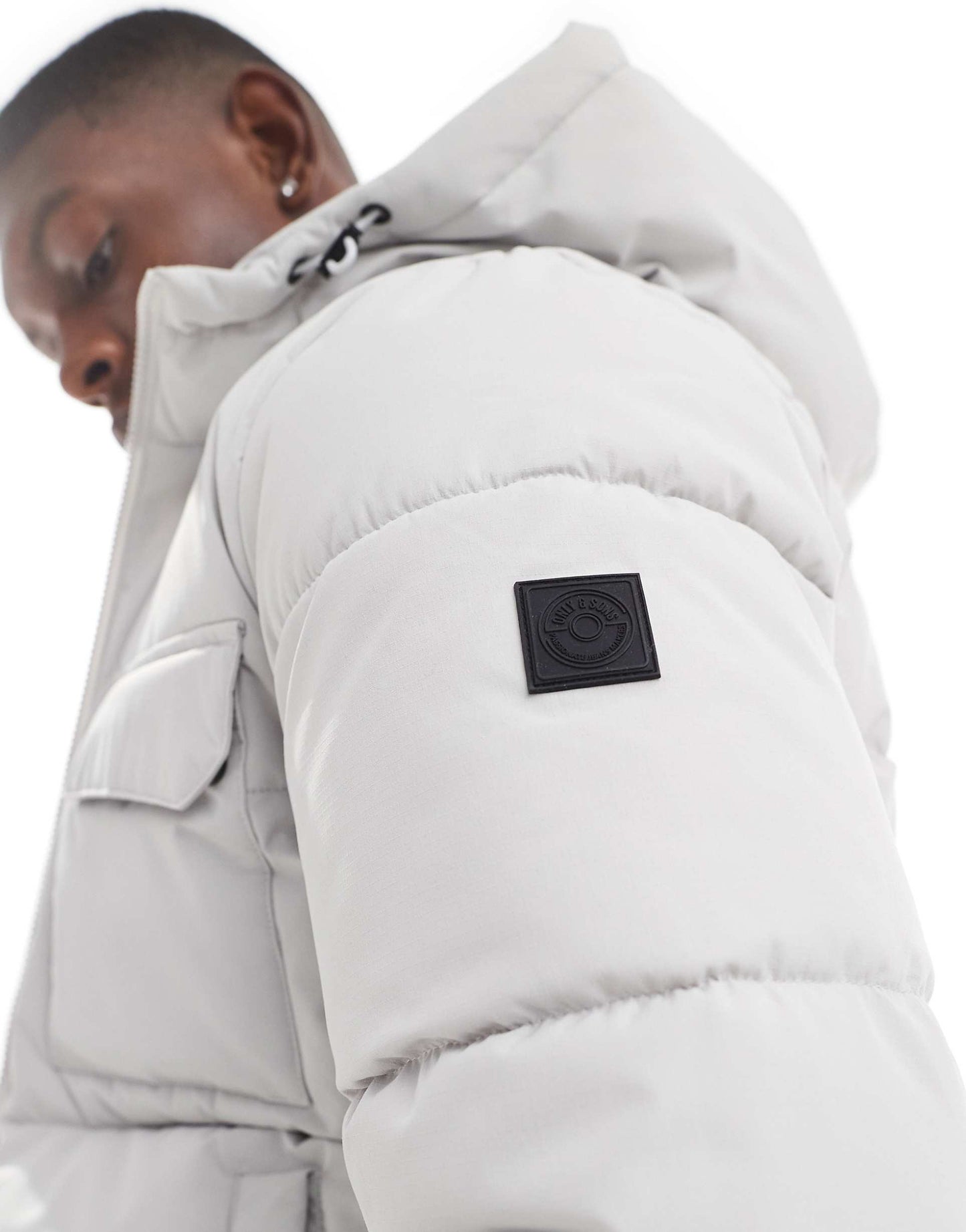 Padded Coat With Hood & Utility Pockets