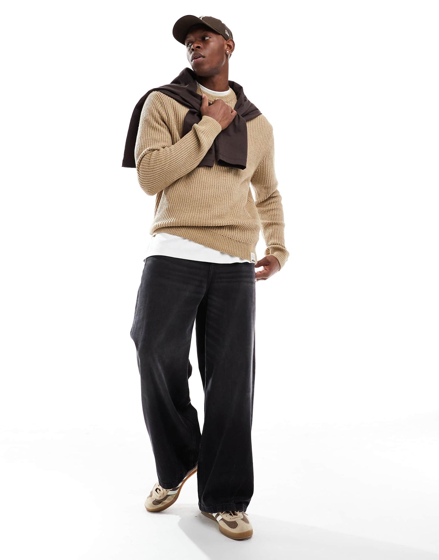 Ribbed Crew Neck Jumper