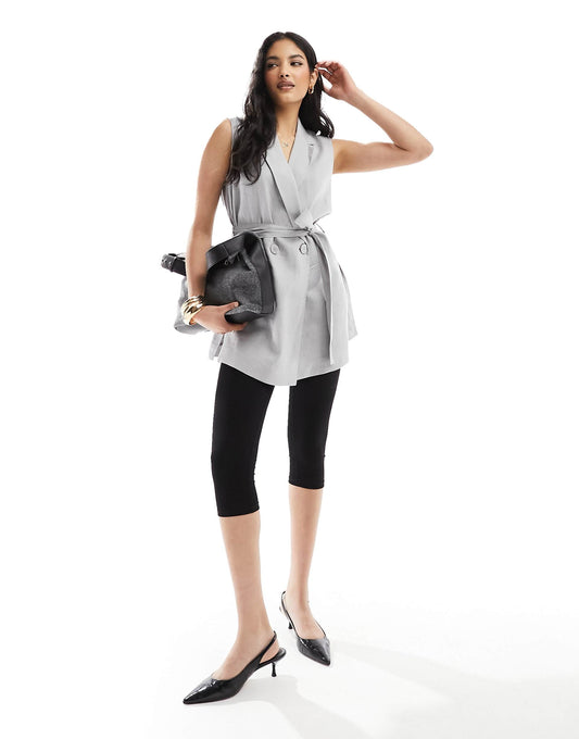 Linen Belted Vest