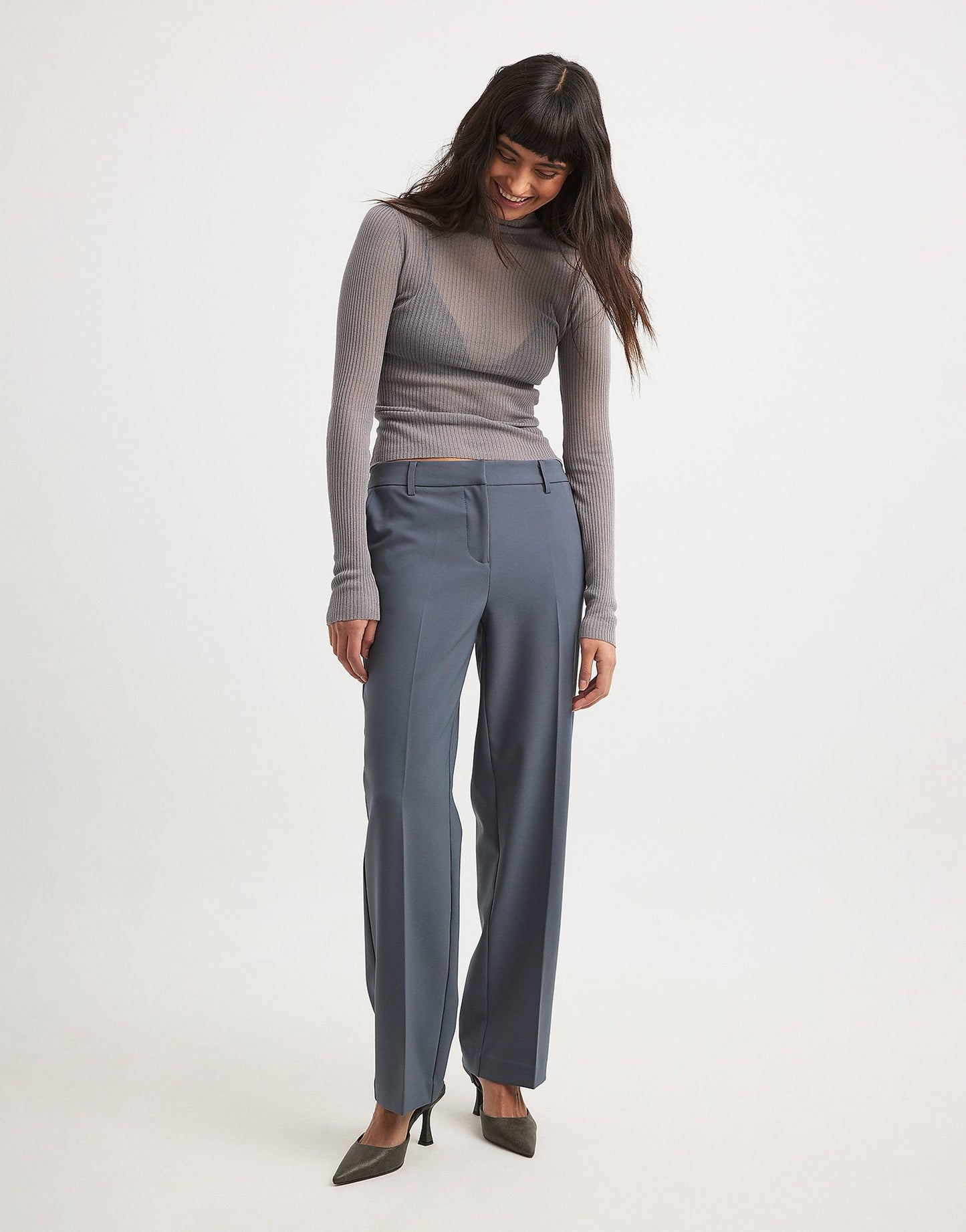 High Neck Fine Knit Top