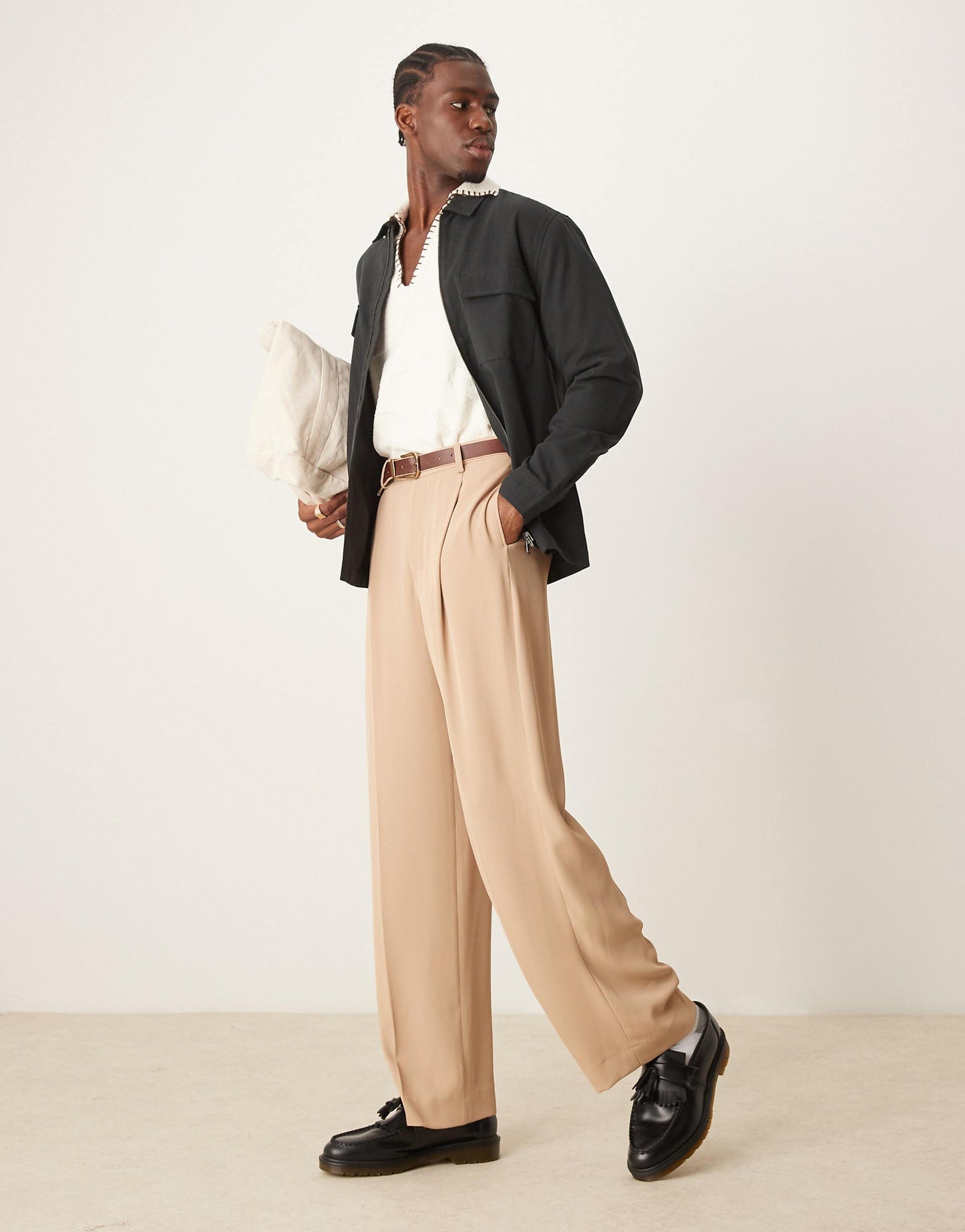 Twill Zip Through Overshirt