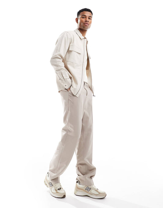Twill Zip Through Overshirt