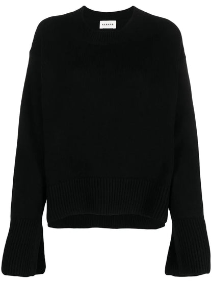 Ribbed-Detail Wool Jumper