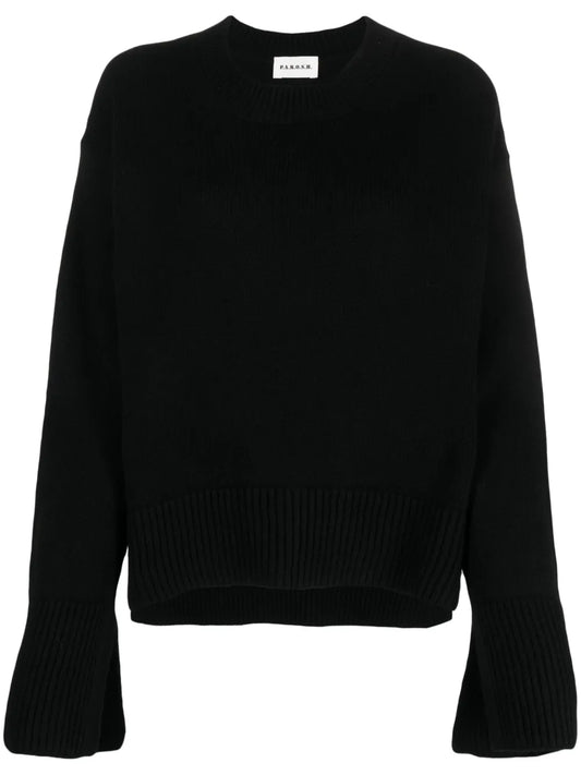 Ribbed-Detail Wool Jumper
