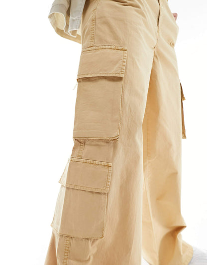 Cotton Poplin Utility Cargo Trouser