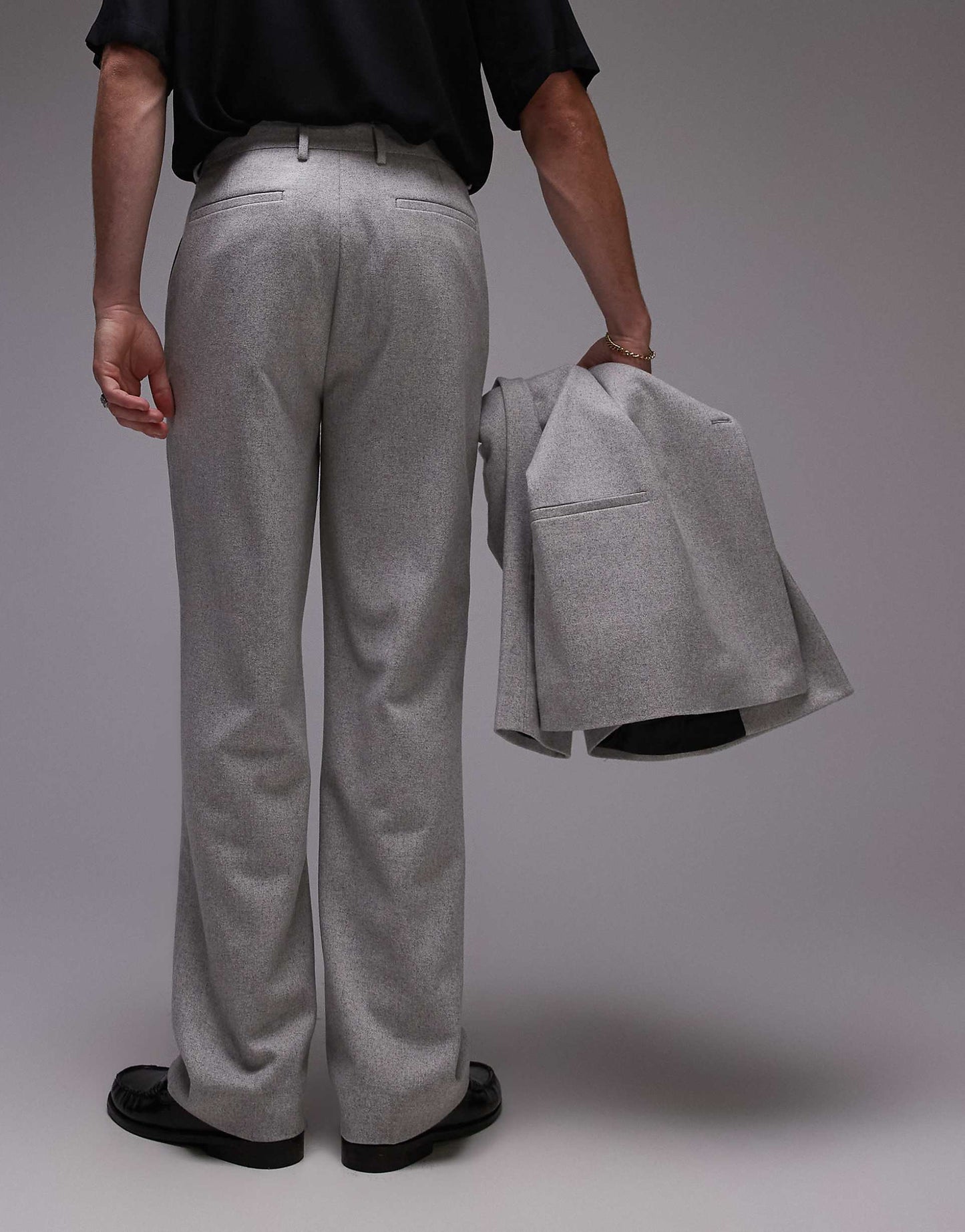 Premium Wool Mix Highwaist Relaxed Suit Trouser