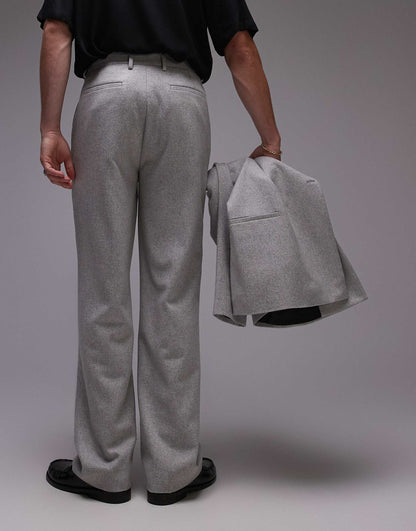 Premium Wool Mix Highwaist Relaxed Suit Trouser
