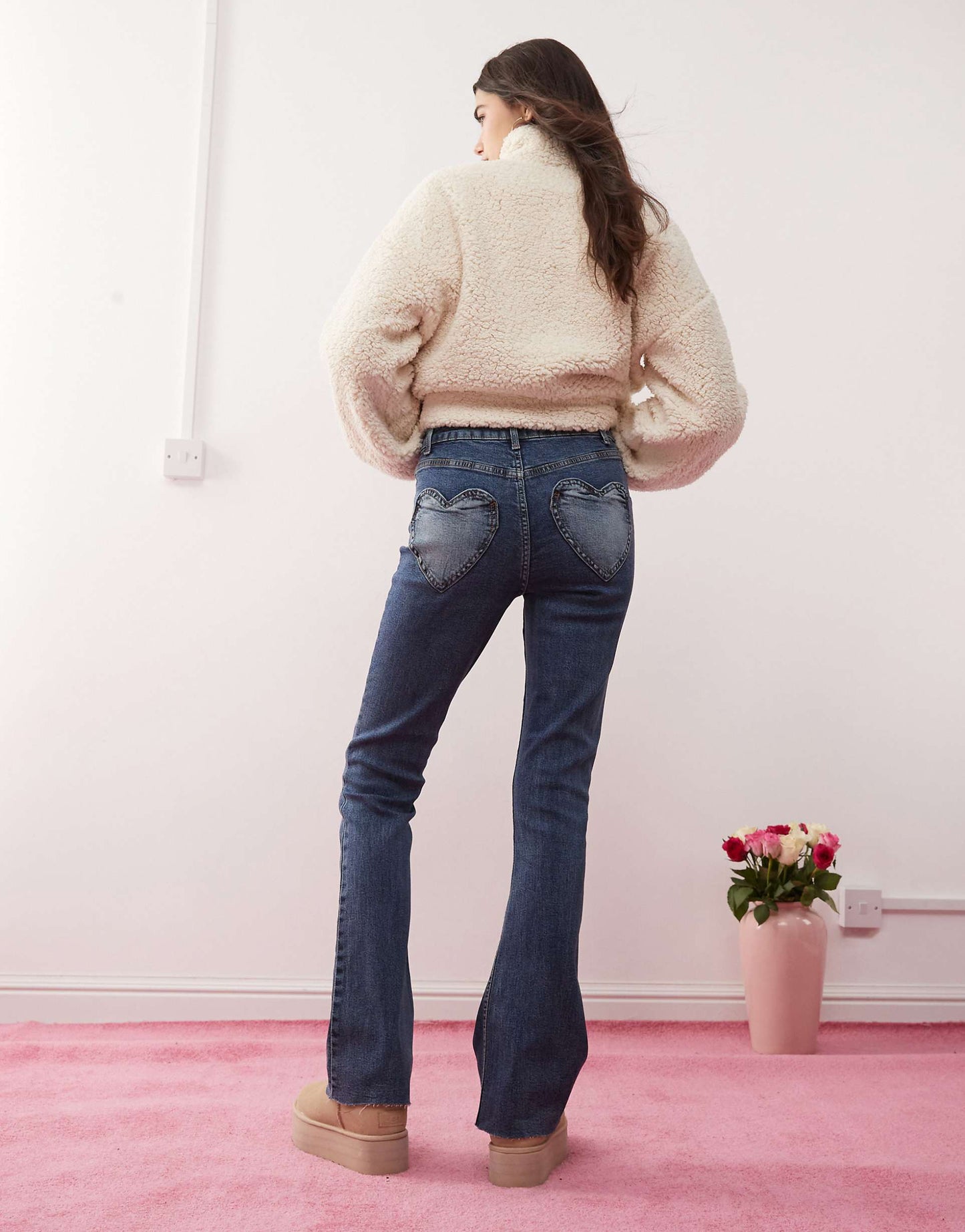 Heart Pocket Flare Jean