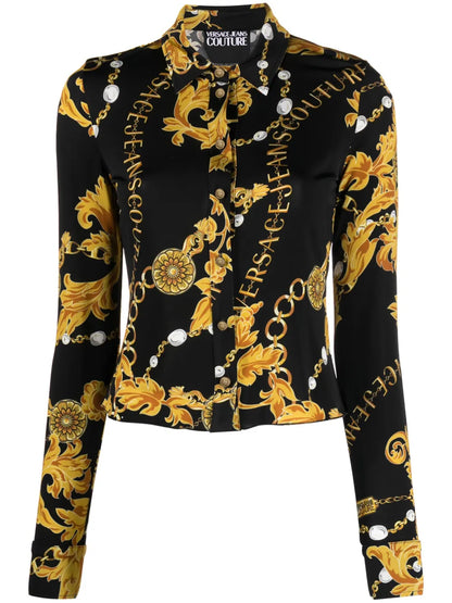 Chain Couture Long-Sleeve Shirt
