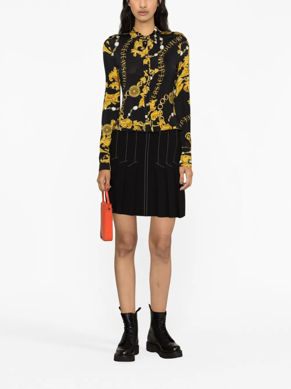 Chain Couture Long-Sleeve Shirt