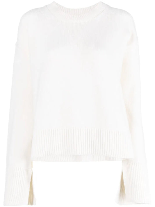 Slit-Sleeve Wool Jumper
