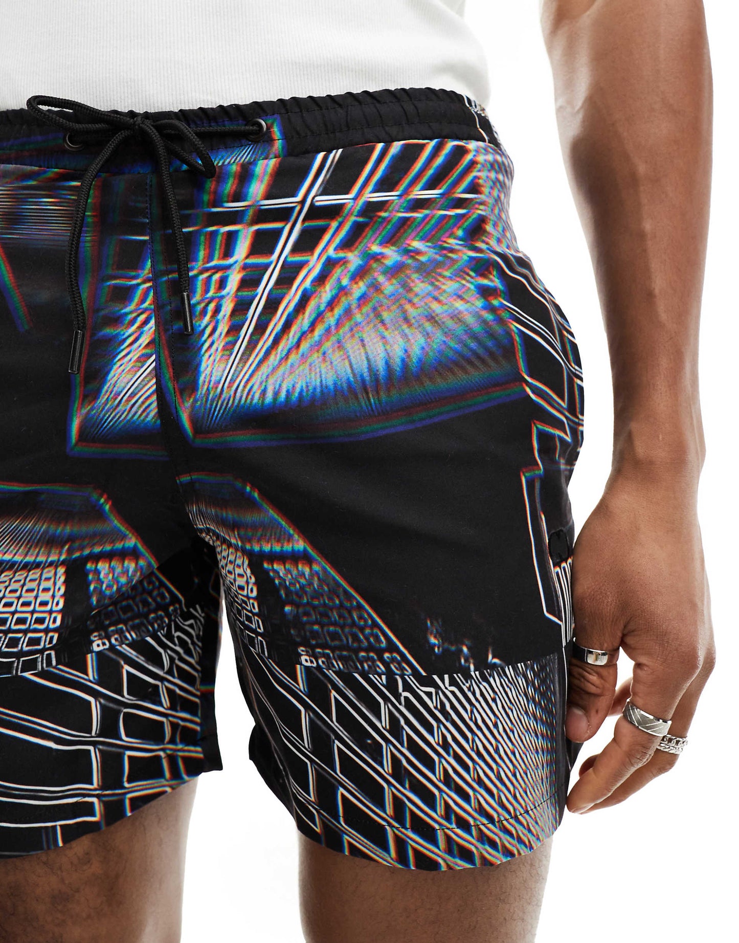 Cyber City Print Shorts