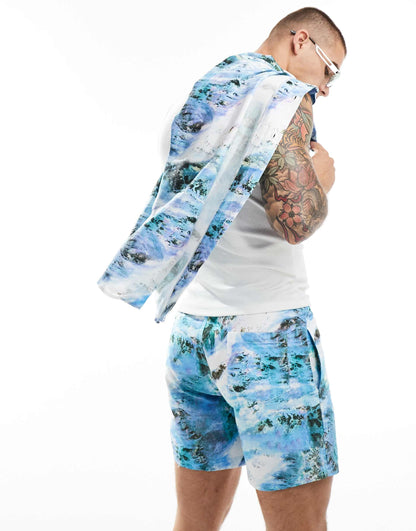 Planet Texture Swim Short