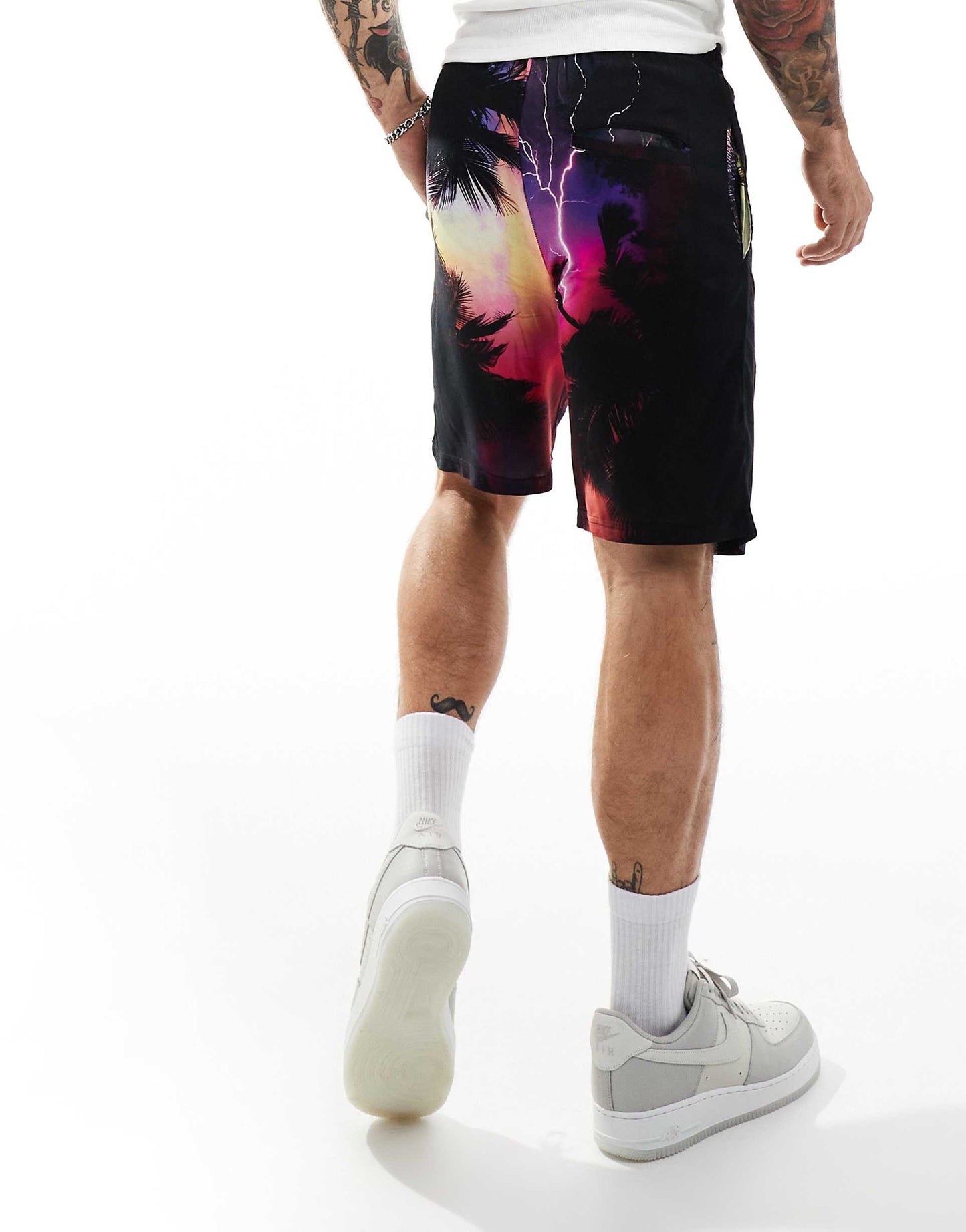Lightning Print Shorts