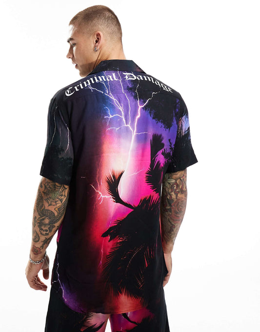 Lightning Print Shirt