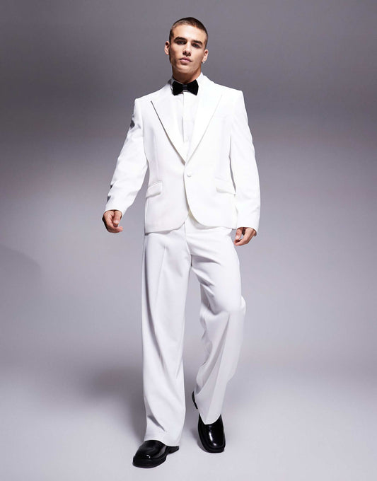 Wide Fit Tuxedo Trousers