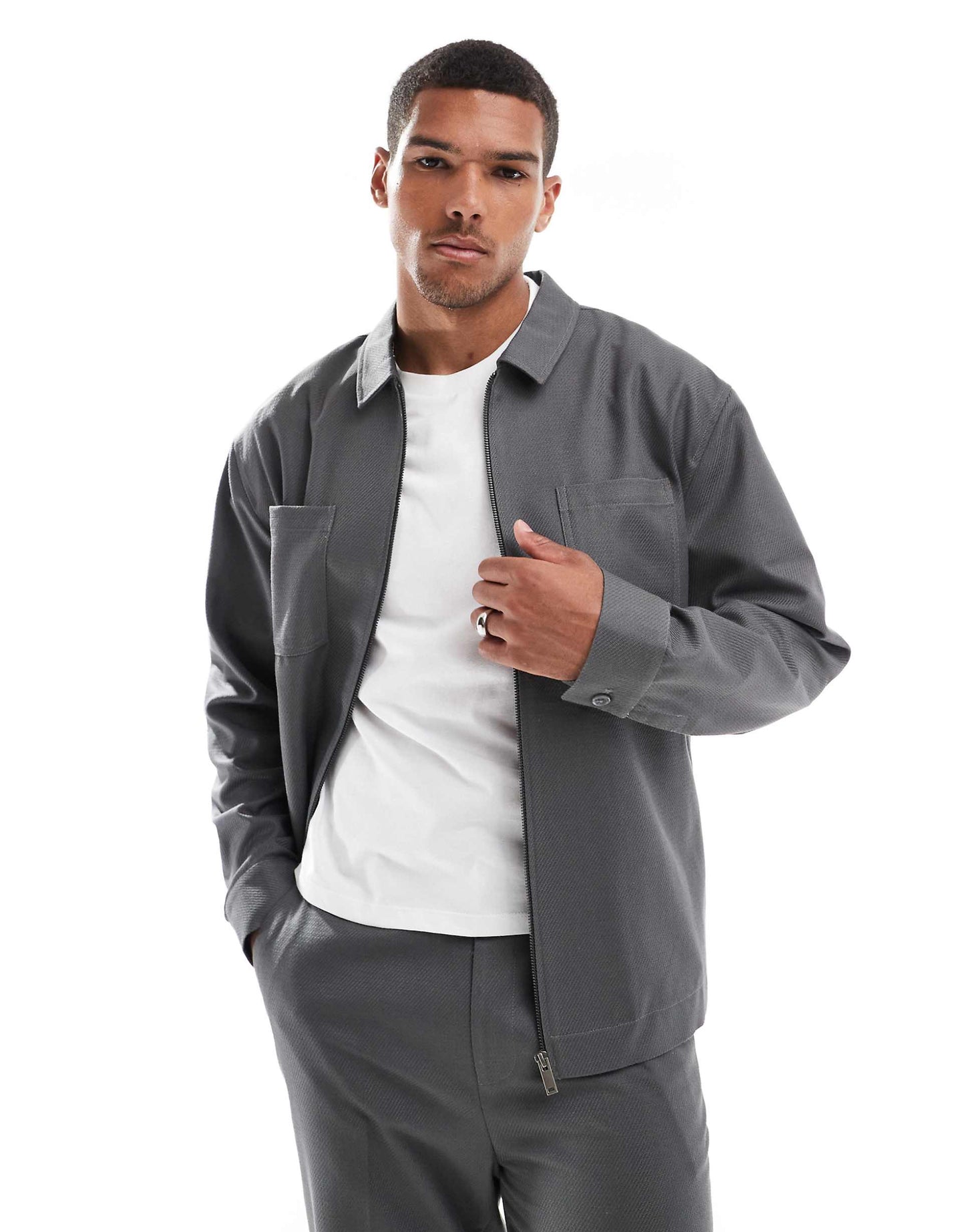 Slim Trucker Jacket Smart Co-Ord