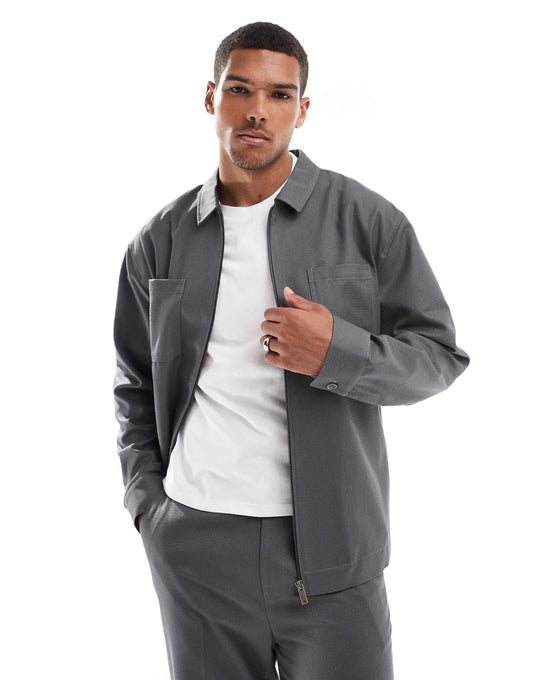 Slim Trucker Jacket Smart Co-Ord