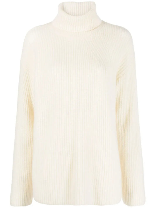 Roll-Neck Waffle-Knit Jumper